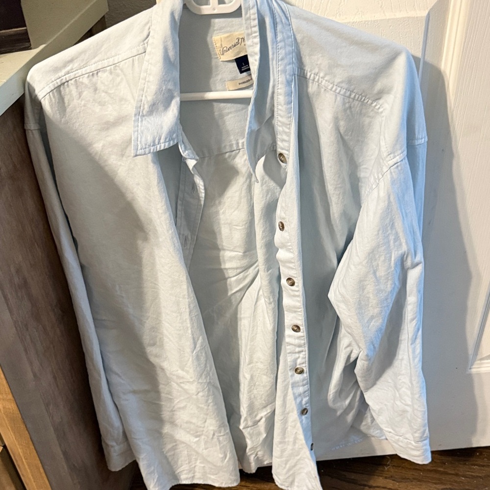 Target Blue Casual Button Down Shirt